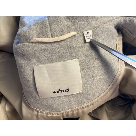 Wilfred Italy Wool Cashmere Cocoon Coat Jacket Womens M Grey - Picture 3 of 13
